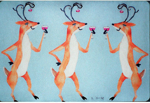 Betsy Drake Drinking Deer 30 X 50 Inch Comfort Floor Mat