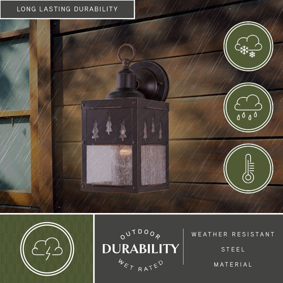 Yosemite 5.25" Tree Outdoor Wall Light Burnished Bronze