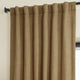 Faux Linen Darkening Curtain Single Panel, Butterscotch, 50"x108"
