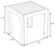 LeisureMod Chelsea Aluminum Weather Resistant Patio Side Table, Weathered Gray