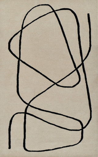 Momeni Simba Hand Tufted Wool Ivory Area Rug 3'6"x5'6"