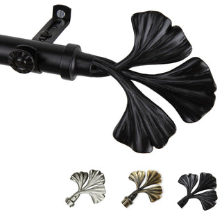 Florence 13/16" dia. Curtain Rod, Black, 18-28"
