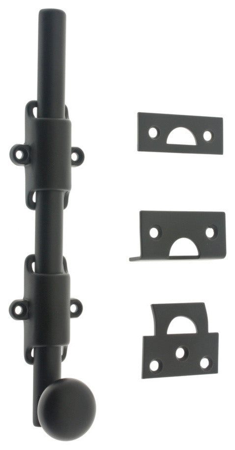 Genuine Solid Brass 8" Heavy Duty Surface Bolt, Oil-Rubbed Bronze