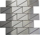 Oddysey Subway Stainless Steel Mosaic Tile, 12"x12", Set of 10