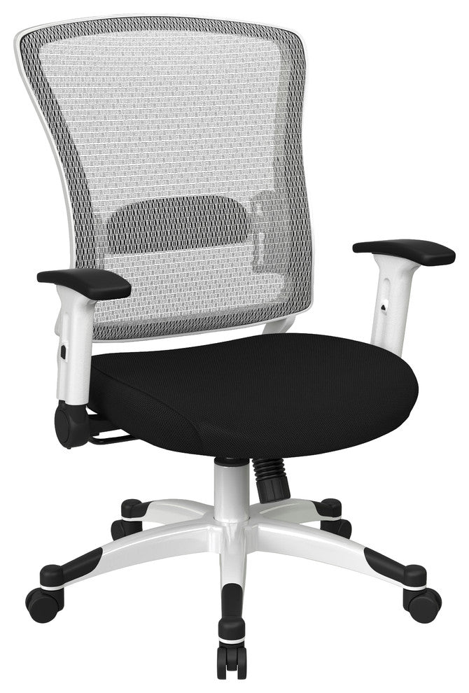 SPACE Seating Managers Chair With Padded Mesh Seat and Back, Black