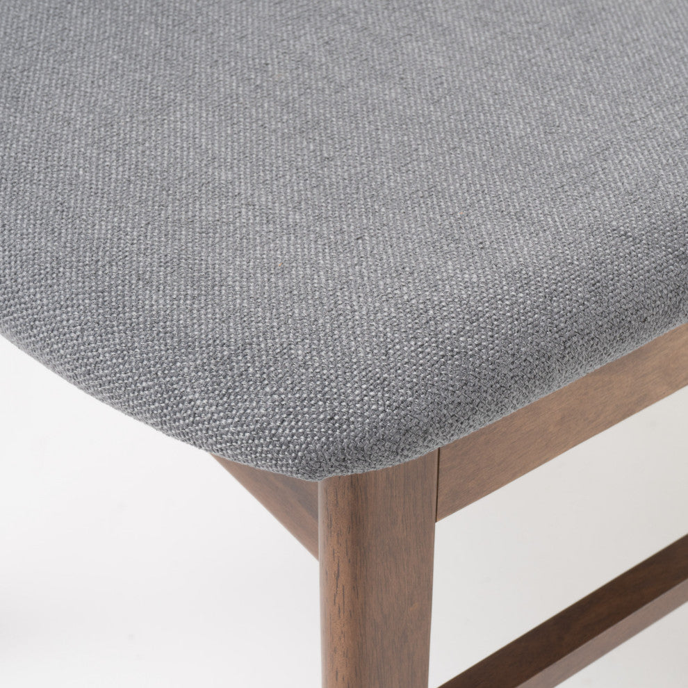 GDF Studio Williamgsburg Mid-Century Modern 5 Piece Dining Set, Dark Gray