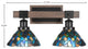 Tacoma 2-Light Bath Bar, Blue Mosaic Art