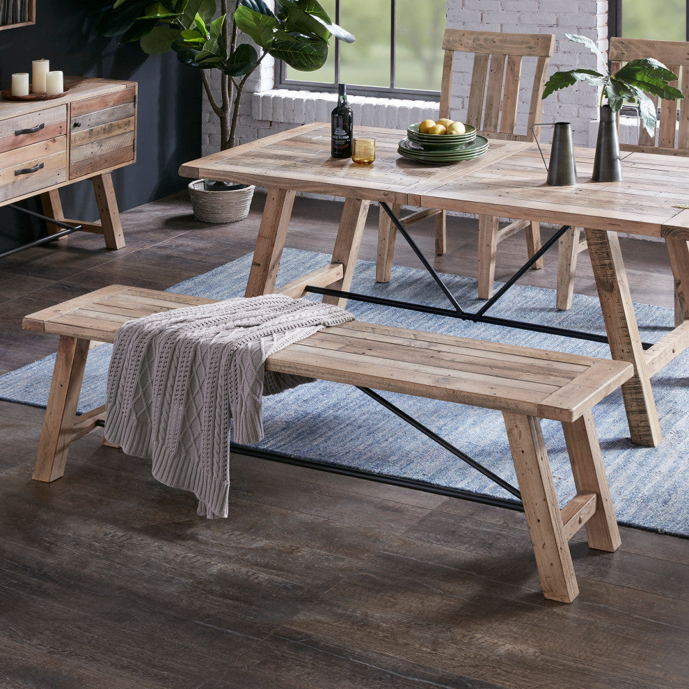 INK+IVY Sonoma Dining Bench, Natural, Natural, Bench