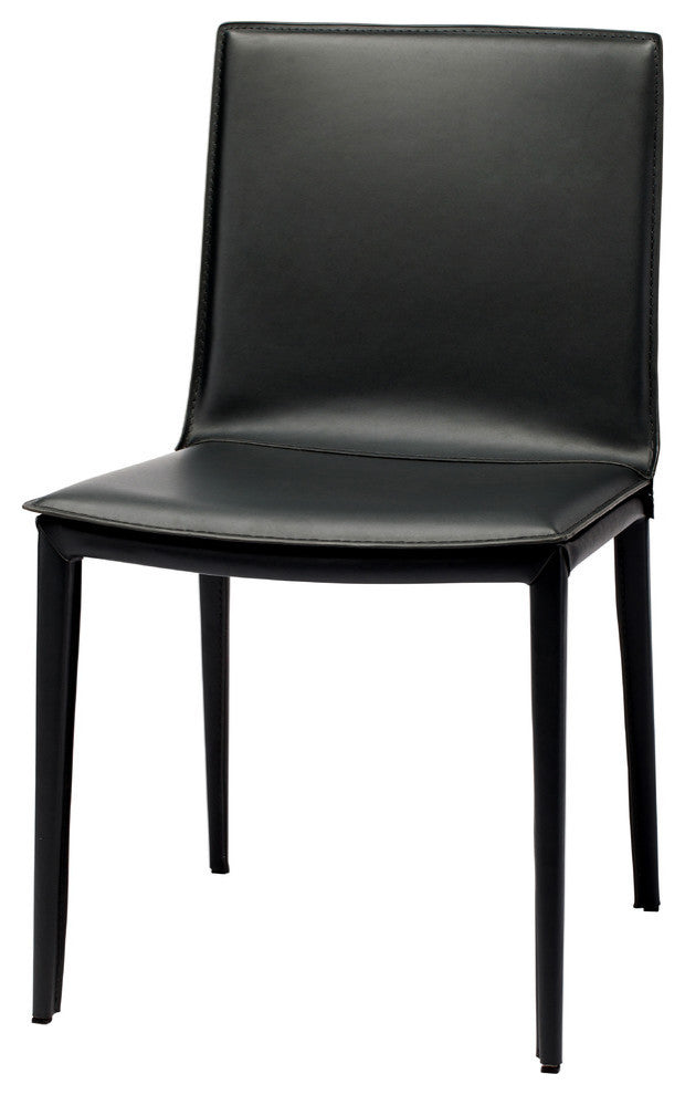 Palma Black Leather Dining Chair