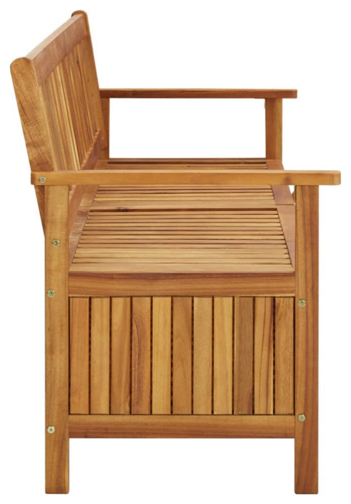 vidaXL Outdoor Storage Bench Deck Box for Patio Furniture Solid Wood Acacia