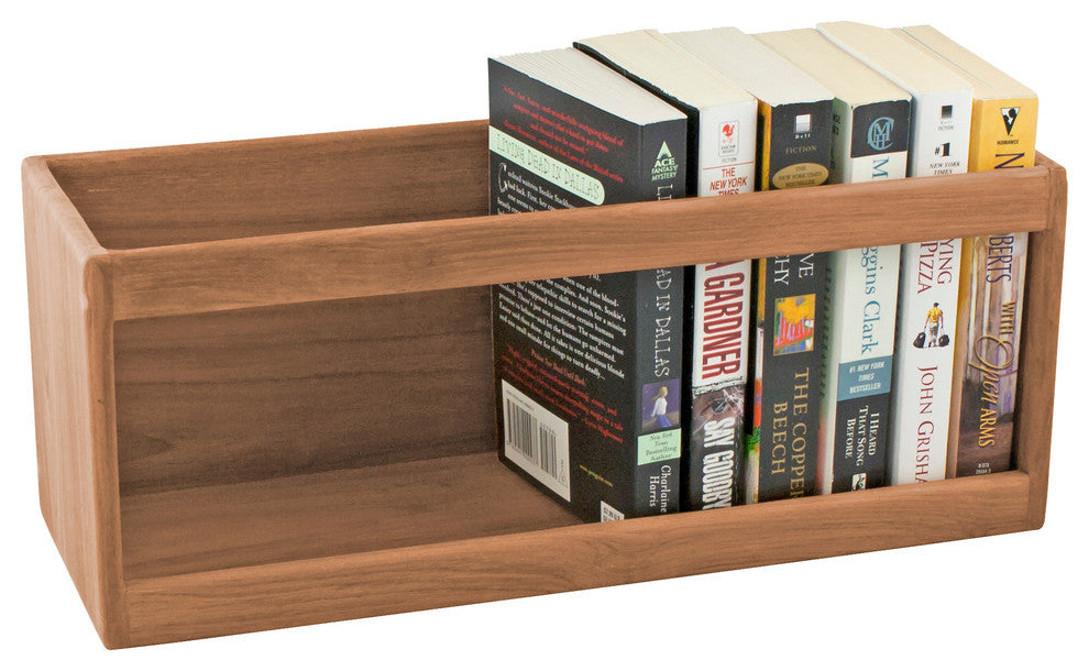 Teak Paperback Book or VHS Cassette Rack