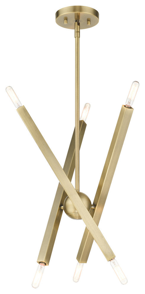Antique Brass Modern, Urban, Sputnik, Dynamic, Timeless Chandelier