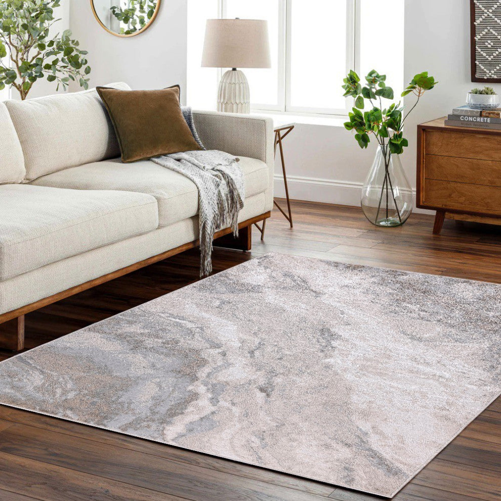 High-Low Hayes Ivory/Beige Rug, Ivory, 6'5"x9'5"