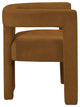 Athena Velvet Upholstered Dining Chair, Saddle