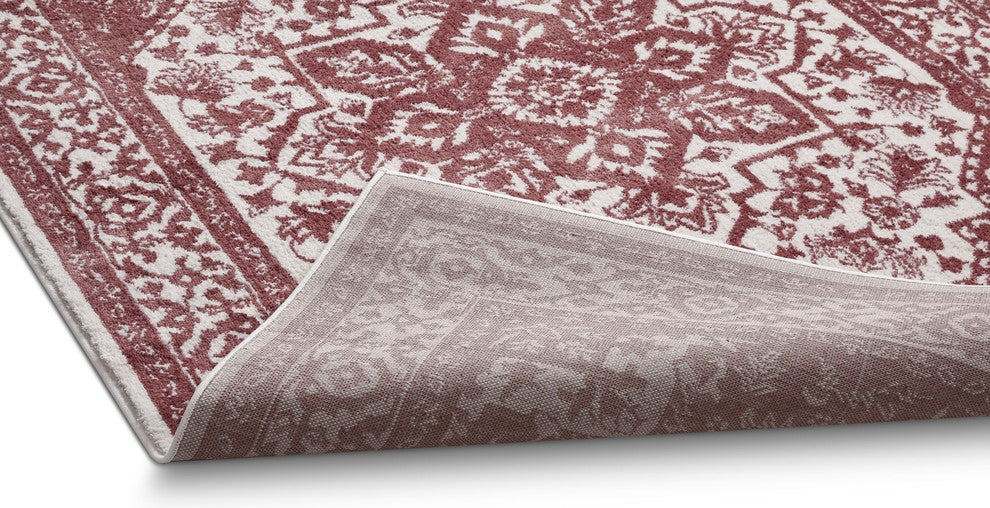 Well Woven Kasper Dazzling Traditional Medallion Rose Soft Area Rug