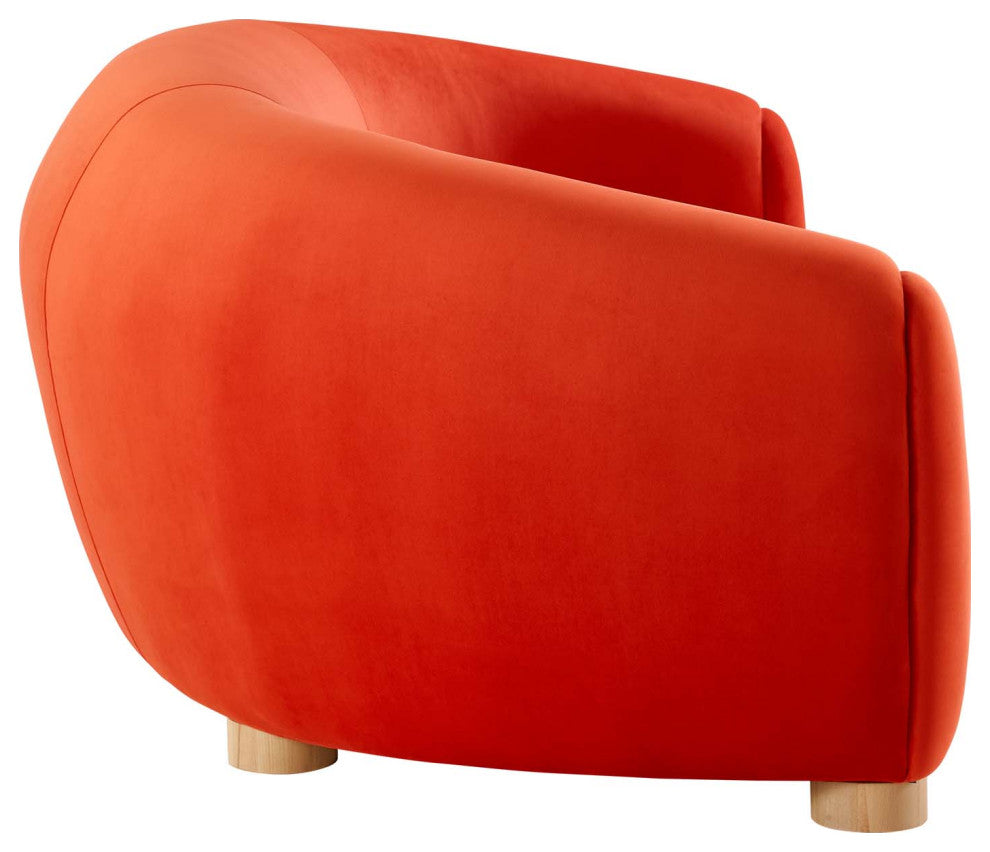 Abundant Performance Velvet Sofa Orange -4970
