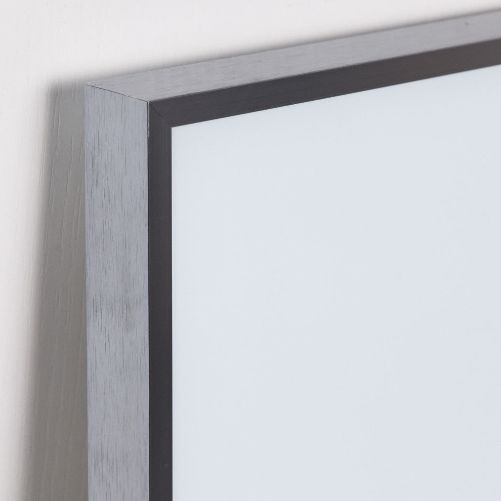 "Siamese" Black and White Cat Wall Art With Gunmetal Anodized Frame