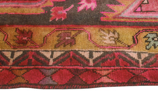 Fine Vintage Distressed Zeyne Charcoal/Red Runner, 4'7x10'1