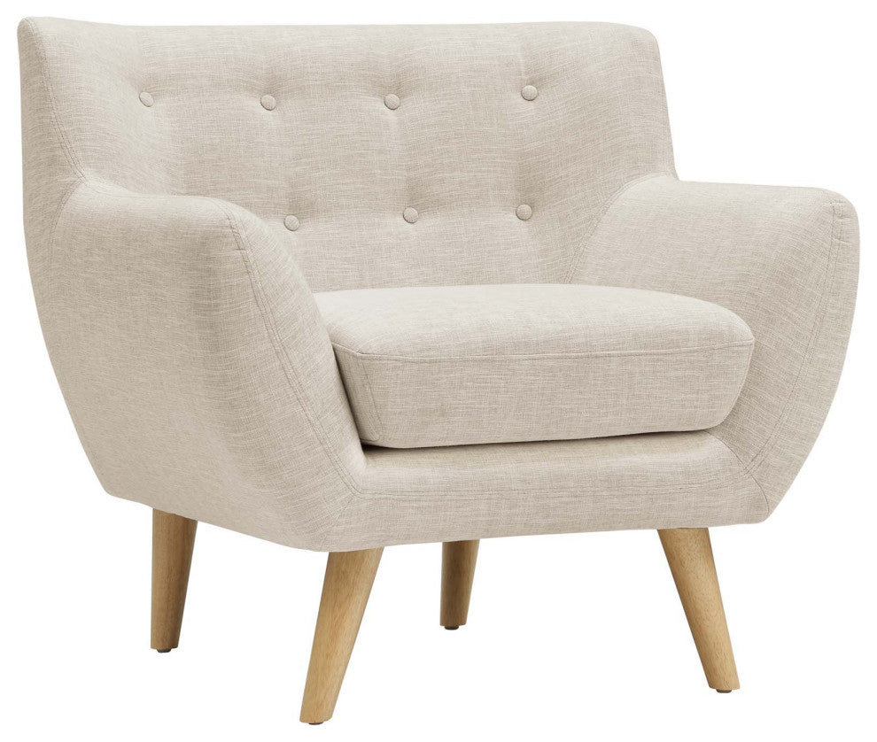 Modern Beige Remark Upholstered Armchair