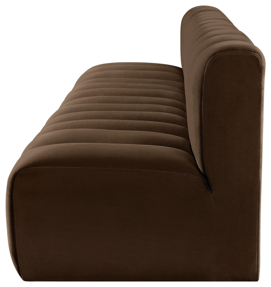 Arc Velvet Upholstered 4-Pc. Modular Sofa, Brown