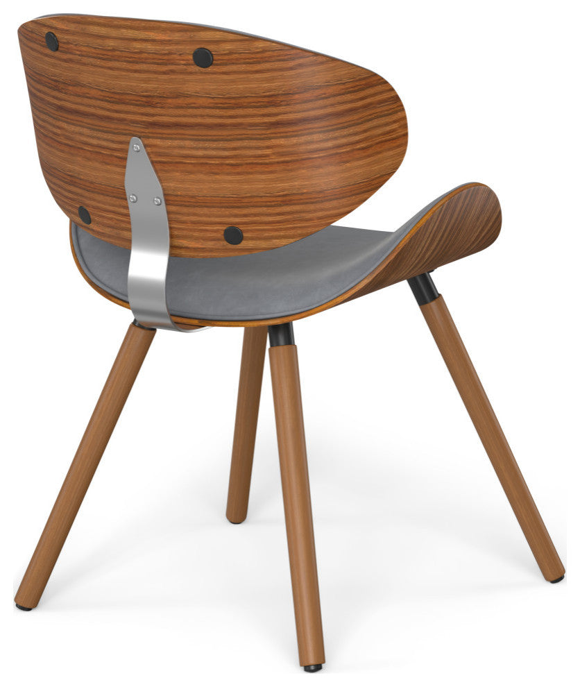 Marana Dining Chair in Stone Grey Vegan Faux Leather