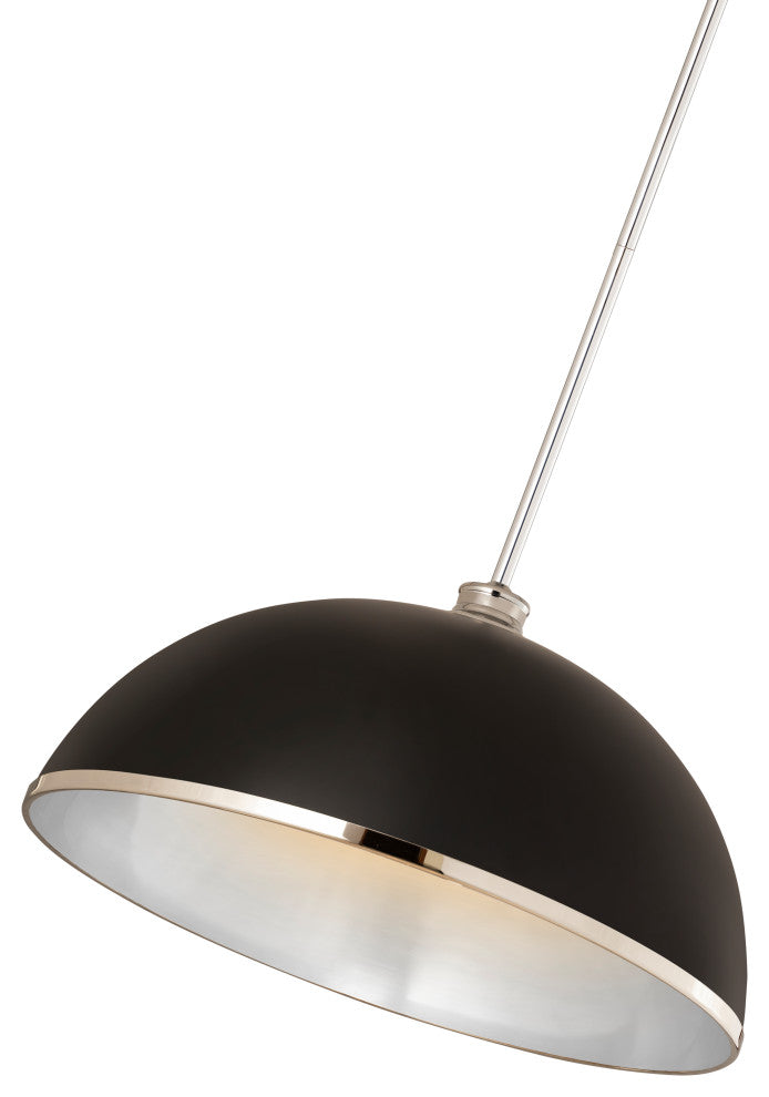 Zlite 1004P20-MB-CH 1-Light Pendant, Matte Black