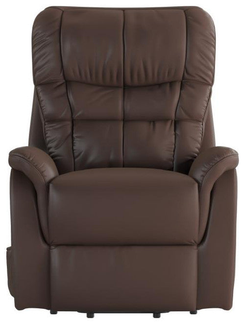 Hercules Series Remote Powered Lift Recliner, Cognac Leathersoft
