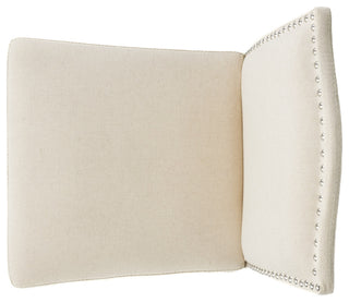 GDF Studio Auburn Ivory Fabric Backed Bar Stools, Set of 2