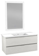 Conques 39" Wall Mount Bathroom Vanity Set, Rich White