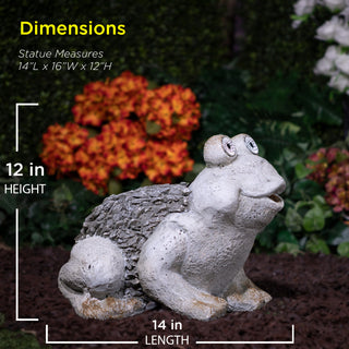 Solar Frog Statue, 12"