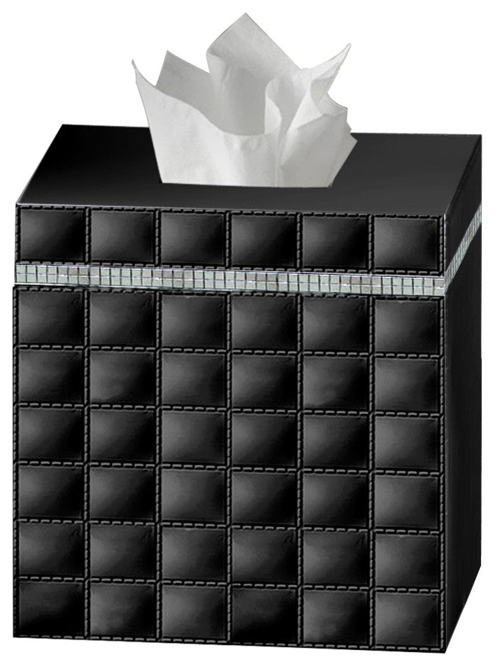nu steel Giraffe Black Boutique Tissue Box Cover