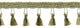 Tassel Fringe Trim, Style# ETFC, Color# L80 - Dark Khaki Green [5 Yards]