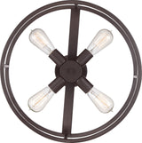 Quoizel NHR1718WT Four Light Semi-Flush Mount New Harbor Western Bronze