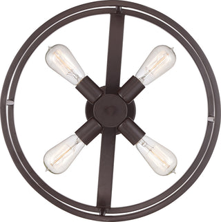 Quoizel NHR1718WT Four Light Semi-Flush Mount New Harbor Western Bronze