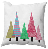 Triangle Trees Indoor/Outdoor Throw Pillow, Bright Green, 20"x20"