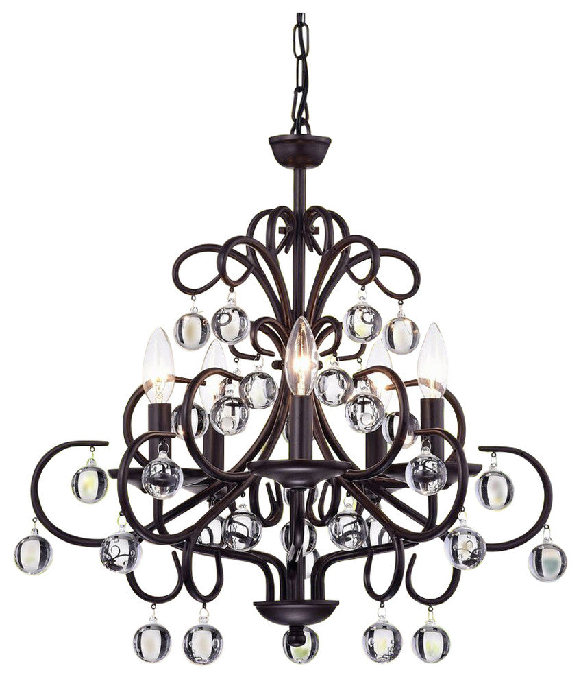 Charybids 5-Light Candle Chandelier