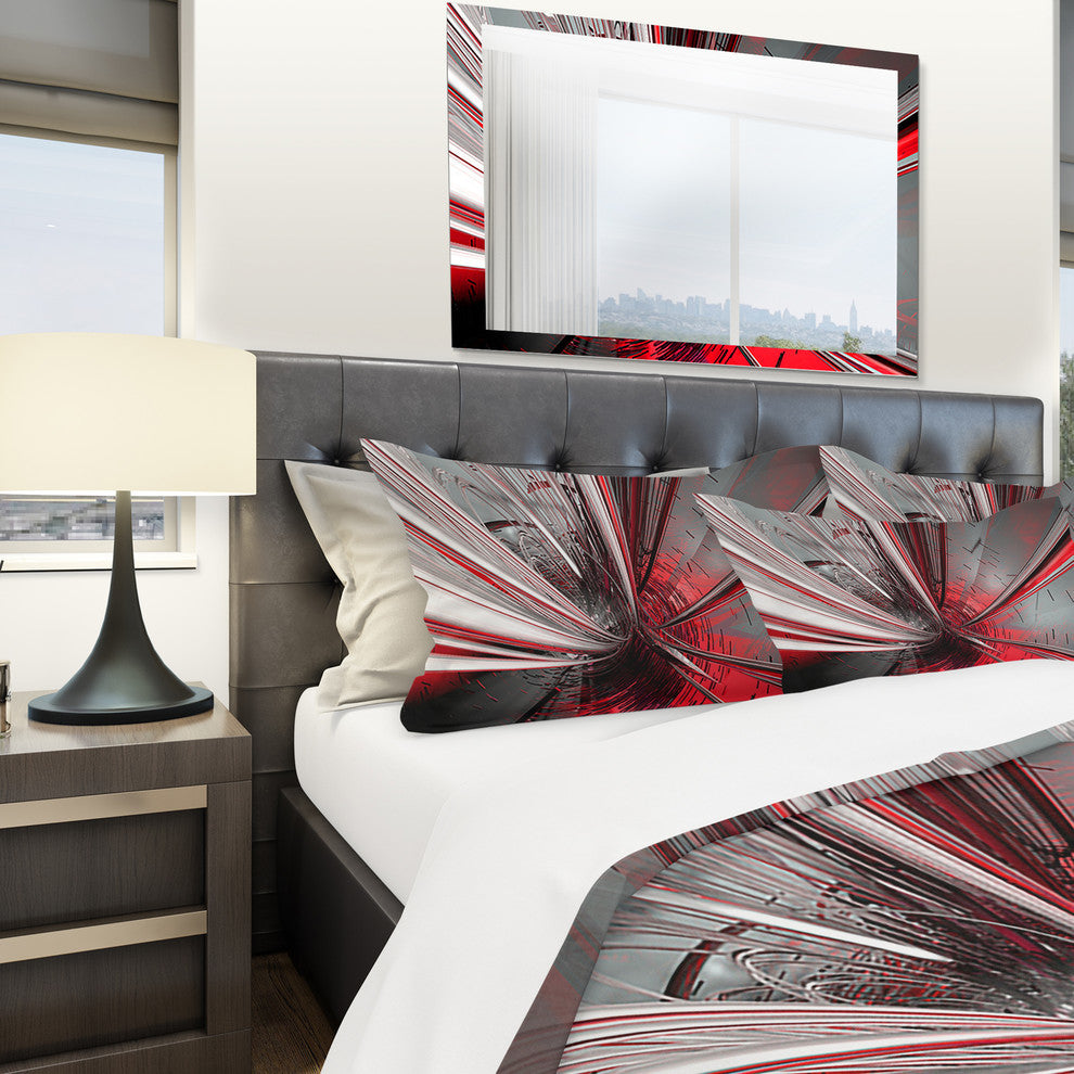 Fractal 3D Deep into Middle Modern and Contemporary Duvet Cover Set, King + 2 Sh