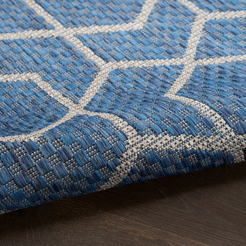 Nourison Horizon Indoor/Outdoor 10' x 14' Denim Modern Rug