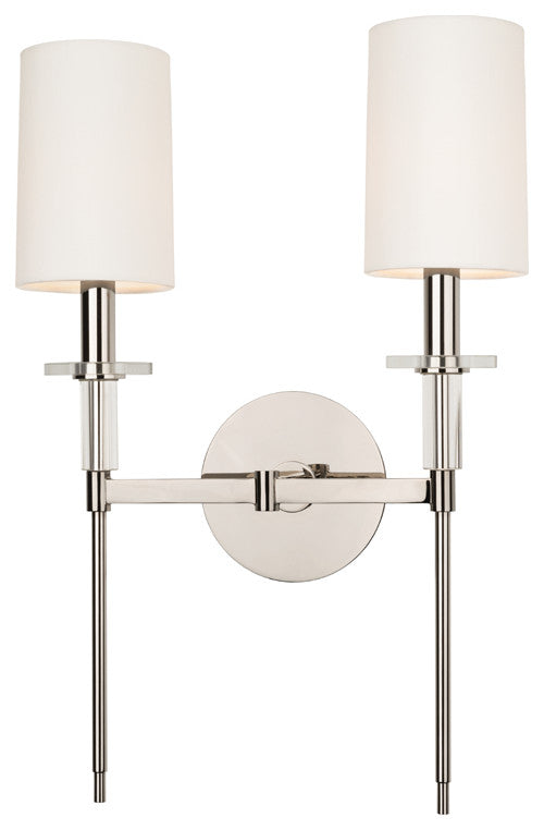 Hudson Valley 8512-Pn, 2 Light Wall Sconce