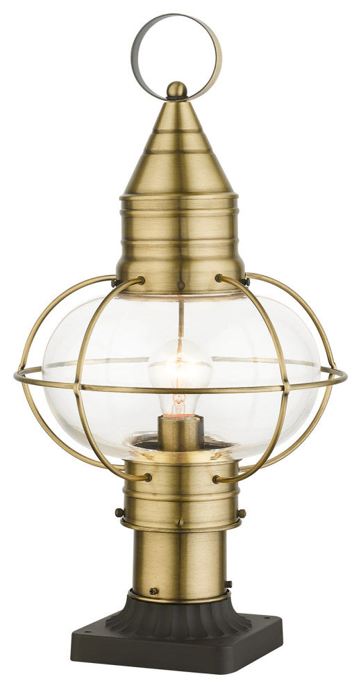 Antique Brass Nautical, Farmhouse, Bohemian, Colonial, Outdoor Post Top Lantern