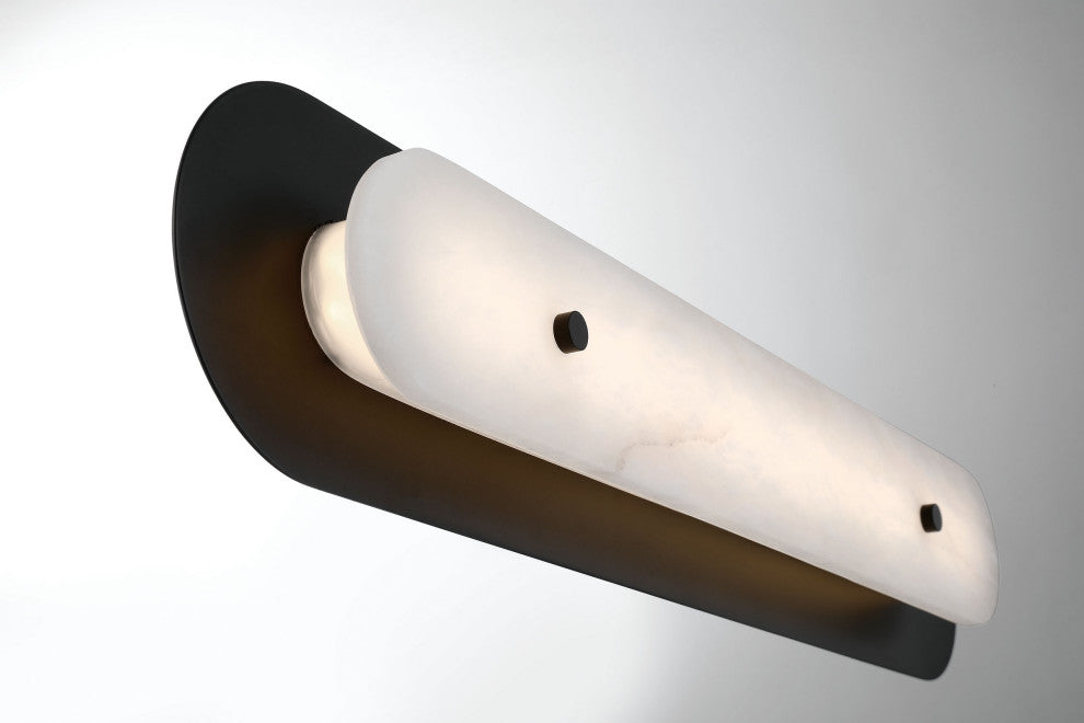 Tramore, Outdoor , 30", Powder Coat Black, Alabaster