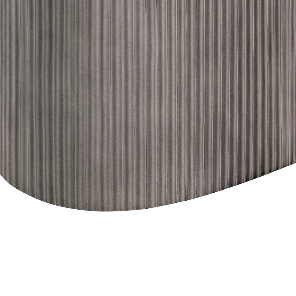 Wave Oval Dining Table, Gray Concrete