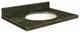 Granite 31"x19" Vanity Top, Single Faucet Hole, Uba Verde, White Bowl