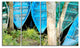 Blue Boats on Lake Phewa, Boat Canvas Art Print, 48"x28", 4 Panels
