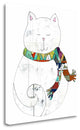 "Cat In A Scarf" By Sarah Ogren, Giclee Print on Gallery Wrap Canvas