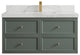 Roswell Floating 42" Single Sink Bath Vanity, Pewter Green 2" Calacatta Nuvo