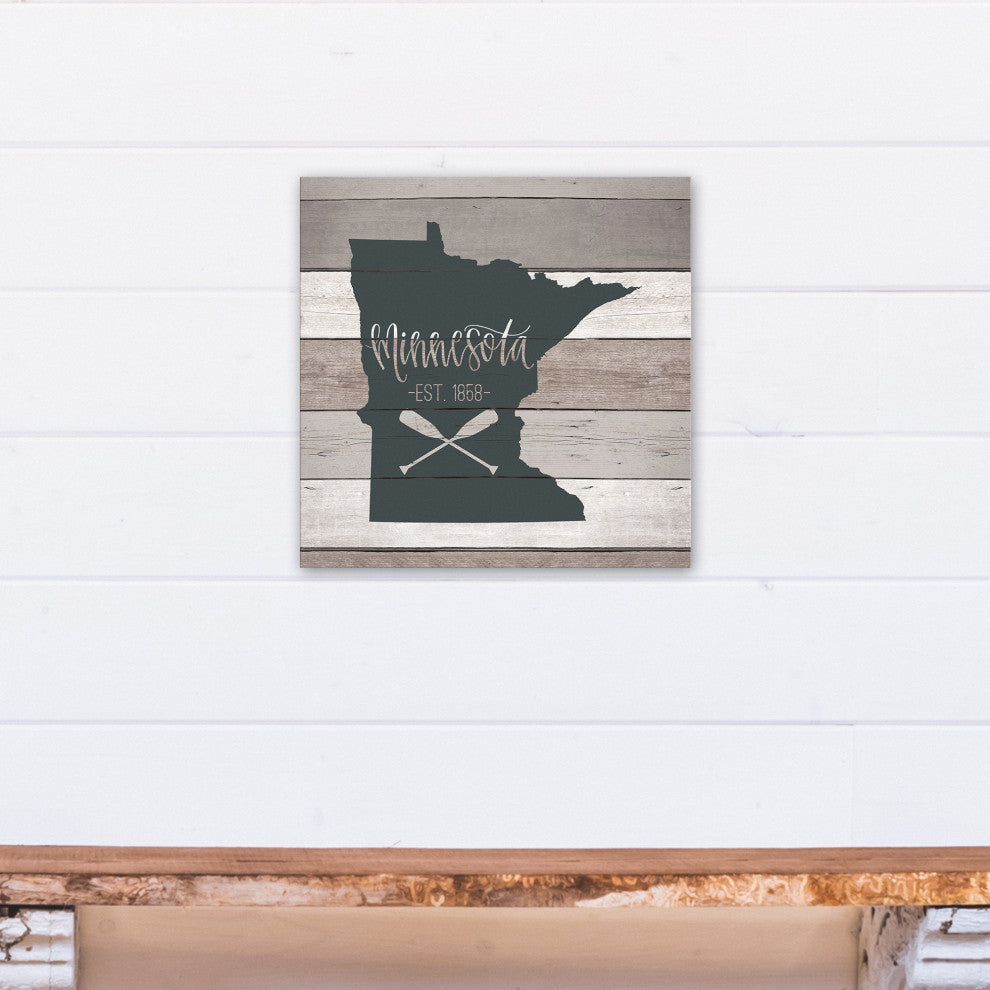 Minnesota Established 16x16 Canvas Wall Art