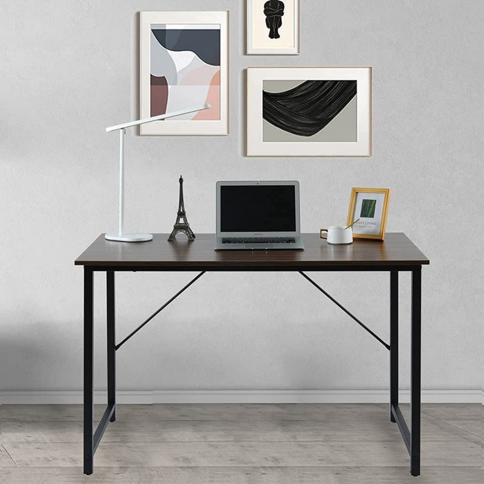 Simple Style Computer Writing Desk for Home Office, 47 Inches , Brown