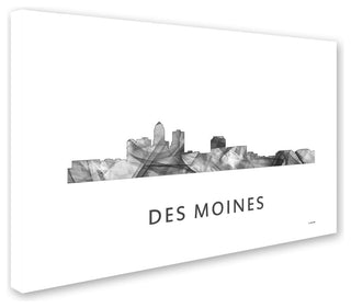 'Des Moines Iowa Skyline' Canvas Art, 24x16