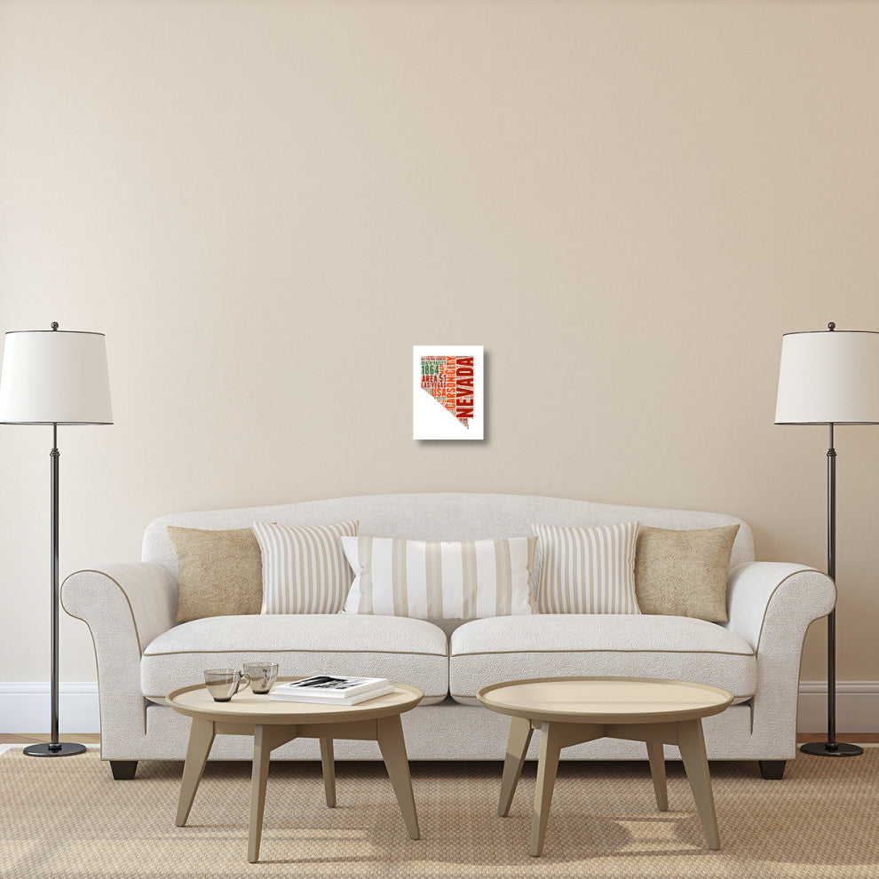 "Nevada Word Cloud Map" Fine Art Print